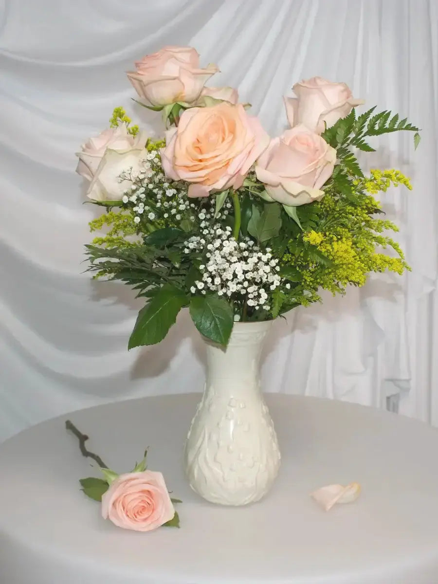 La Maison — blush and cream roses